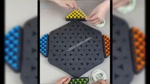 New Geometry Chain Puzzle Triangle Chess Table Games Rubber Band Training Educational Toys for Kids