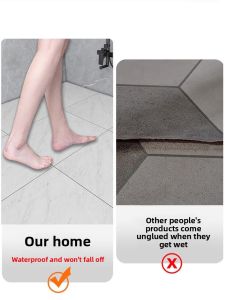 YIMING | Waterproof Anti-Slip Bathroom Floor Mat Thickened Wear-Resistant Tile-Like