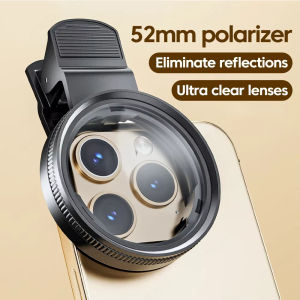52mm Cpl Phone Camera Lens Filter Anti-Reflection Glass Universal Single Lens Reflector Ultra-Thin Circular Polarizer