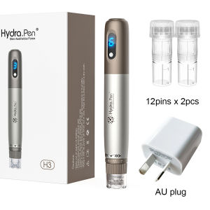 Authentic Hydra Pen H3 Metal Handheld Microneedling Pen Adjustable Derma Pen With 12 Pins Containable Needle Cartridge