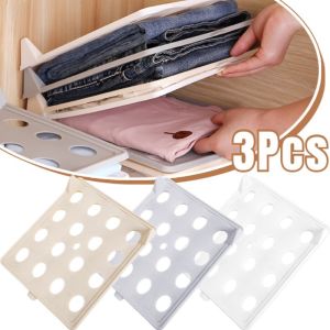 3Pcs Folding Clothes Organizer Stackable T Shirt Folding Board Shirt Organizer Clothing Dividers Wardrobe Organizer Clothes Storage