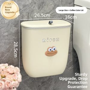 MEIZIFANG | Large Capacity Wall-mounted Trash Can with Lid Home