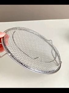 Kitchen Oil Filter Tray Stainless Steel Mesh Frying Drain Pan Strainer Colander