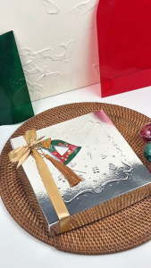 Box Nastar Sekat Mika Dus Kotak Kue Pie Hampers Natal | CB212135 Emboss Natal