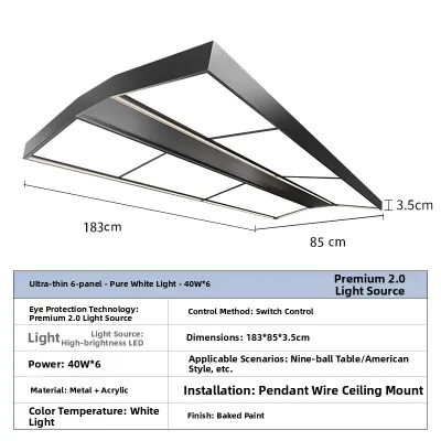 Glare Free Snooker Specialized Hanging Light