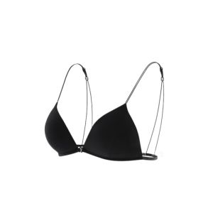 Wireless French Triangle Cup Bra Thin Strap Front Clasp Summer Thin Chest Gathered Beautiful Back Seamless Womens Underwear