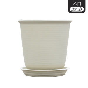 New High-End Environmental Protection Resin Flowerpot Thickened Melamine Desktop Green Plant Plastic Succulent Green Radish Balcony Decoration