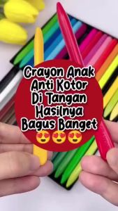 Crayon Lab Triangle Crayon Plastik Anti Kotor Tangan