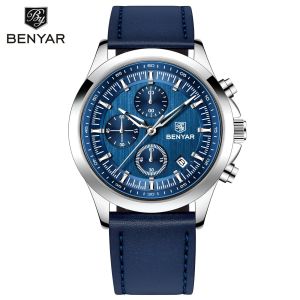 BENYAR | BENYAR Premium Trendy Luxury Mens Quartz Watch Urban Elite Grace Stainless Steel Watch Hardlex Calendar 50m Dive Luminous Watch