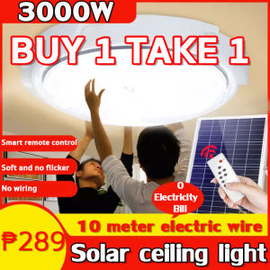 【Up To 3000W】Solar Lights BUY 1 TAKE 1 Solar Lights With Solar Panel 10M Extension Cable solar ceiling light