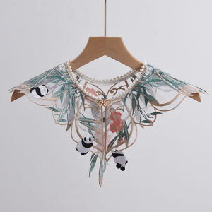 Cute Panda Design Childrens Hanfu Sash Ideal for Performance and Festive Occasions Authentic Looking Faux Collar by Amaicky