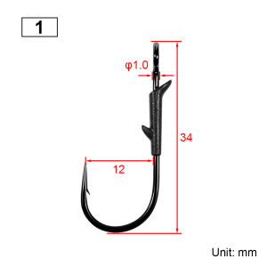Spinpoler Flipping Hook Double ABS Plastic Spikes Soft Lure Holder Sharp Barbed Fishhook Pitching Tackle Accessories 10pcs/Pack