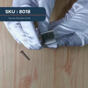 Stainless Cabinet Handle Square Knob with Screw 8018