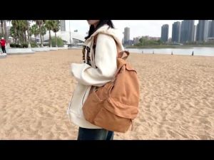 WYK150 Tas Ransel Wanita Pria Kanvas Tebal Sekolah Kuliah Backpack Impor TKM