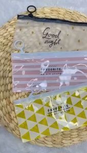 Tempat Pensil Transparan Pouch Motif Serbaguna HL0074