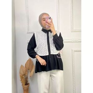 GROSIRR !! DENA KATUN MIX BROKLAT KEMEJA OVERSIZE