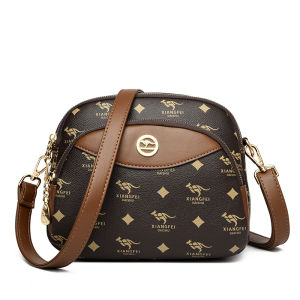 Kangaroo Genuine Leather Womens Crossbody Bag Soft Leather Single Shoulder Bag Maternity Bag Small Print Floral Design