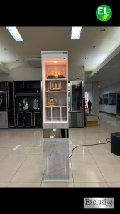 ตู้พระมินิมอล พร้อมชั้นวางสำหรับวางพระและของสะสม W40x40x200cm. BROWNFURNITURE