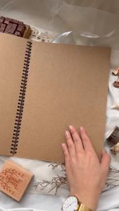 bloomingyourdays Scrapbook Album A4  journal vintage polos coklat kado unik notebook buku