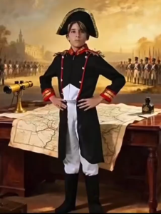Kids Boys French Napoleon Costume UN Day Outfit European Historical Uniform for School Stage Performance Party