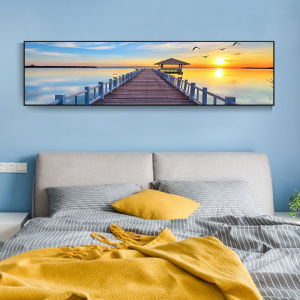 Master Bedroom Decorative Painting Horizontal Version Painting Hotel Hotel Homestay Guest Room Sea Landscape Bedside Wall Painting
