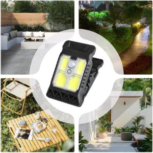Solar Powered Lamp Clip-On Garden Camping Light Pathway Illumination Outdoor Lighting