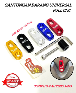 Gantungan Barang Full Cnc Original SB89 SpeedBoost89 + Baut Stainless Dan Kunci L Untuk Semua Motor