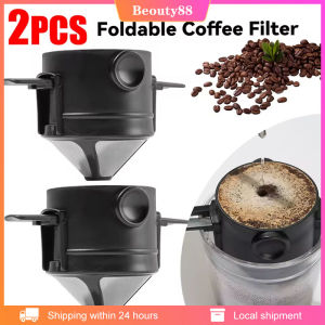1/2PCS Foldable Portable Coffee Filter Stainless Steel Drip Coffee Tea Holder Reusable Paperless Pour Over Coffee Dripper