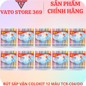 Bút sáp vặn THIÊN LONG COLOKIT 12 màu TCR-C04/DO