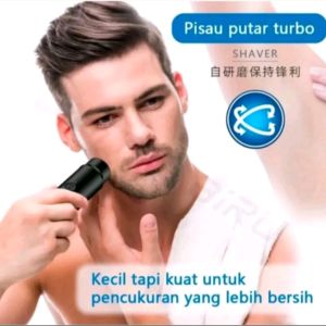 Alat cukur jenggot dan kumis mini USB portabel Razor