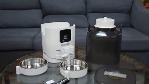 Papifeed APP wifi Inteligente Double bowl Splitter Timed 6L Dog cat food Dispenser Automatic Smart Pet food Feeder