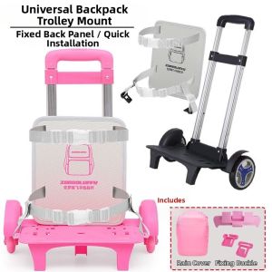Student Backpack-Compatible Wheeled Frame