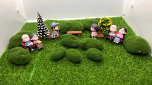 Đá Phủ Rêu Giả 3 Kích Thước Tạo Tiểu Cảnh Tảo Cầu Hanh Phúc Marimo Nhân Tạo