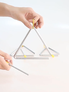 Triangle Bell Metal Instrument Kids Music Toy Clear Sound Children Enlightenment Percussion