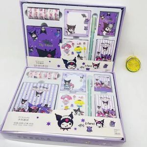 Sanrio Kuromi NoteBook Stucker Gift Box Adhesive Tape Washi