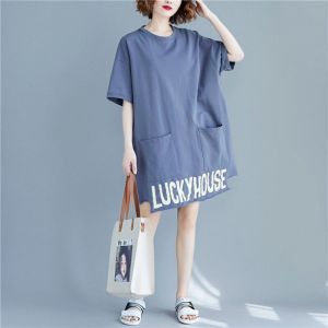 Maternity Dress: Korean Style Plus Size & Loose Slim Mid Length