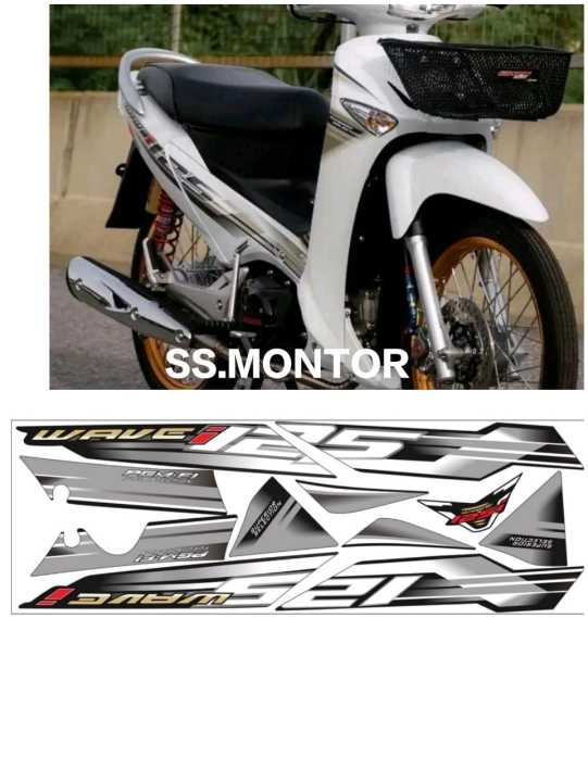 STRIPING STIKER LIS SUPRA 125 OLD WAVE 125 PUTIH Aksesoris Motor