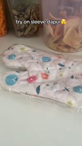 Hayylife Sarung Tangan Anti Panas - Sarung Tangan Anti Panas dengan Pola Bunga Tahan Panas untuk Oven dan Penggunaan Dapur Lainnya Tahan Suhu Tinggi Anti Selip HL-ABA888