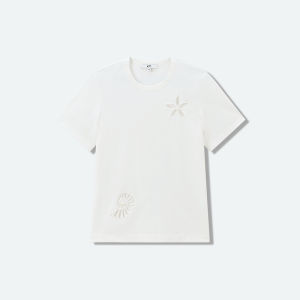 Summer New Arrival Commuter Leisure Cut-out Embroidered T-Shirt