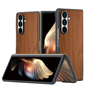 Case for Samsung Galaxy Z Fold 7 6 5 4 3 Fold7 5G bamboo wood pattern Leather cover for galaxy z fold7 fold 6 5 zfold7 case capa