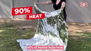 ผ้าห่มฉุกเฉิน ผ้าห่มอวกาศ กันน้ำกันลมกันหนาวกันแดดEmergency Blanket ผ้าห่มฉุกเฉินพกพา ผ้าห่มฉุกเฉินกลางแจ้งSP68