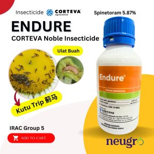 Corteva ENDURE 500ml Racun Serangga Kutu Trip Ulat Pengorek Buah (Sama Delegate & Pixy) Spinetoram 5.87%l Thrips Plutella Fruit Borer 杀虫剂 蓟马 小菜蛾 蛀果虫
