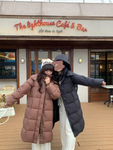 Xiji Tan Jianci Womens down Jacket White Duck down 3-Proof Oil Resistant Winter Coat Commute Style Korean Version Thick Warm