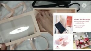 Flower Box Rectangle - Kotak Bunga persegi panjang GB006