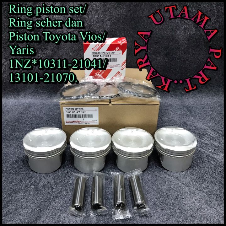 Ring Piston Set/Ring Seher Dan Piston Toyota Vios/Yaris 1NZ 10311-21041 ...