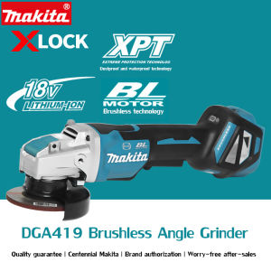 [Original direct sales] Makita DGA419 rechargeable angle grinder 18V 6.0Ah brushless lithium battery tool-free installation 100mm grinder quick change X-Lock angle grinder