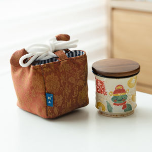 Travel Hand-Painted Snake Fortune Tea Set Creative Firestone Red Ceramic Gongfu Tea Utensils Chinese Zodiac Snake Year