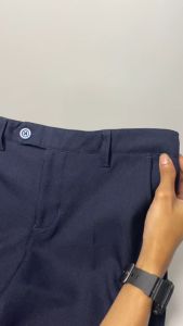 Gutermann Celana Bahan Formal Pria Slim fit Stretch Pants NAVY Trouser