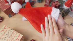 หมวกแมว หมวกสัตว์เลี้ยง หมวกคริสต์มาสสัตว์เลี้ยง เสื้อสัตว์เลี้ยง สไตล์คริสต์มาส Christmas Hat