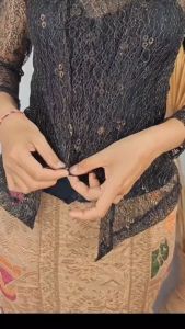 Atasan Baju Kebaya brokat kutubaru twotone kebaya wanita kekinian Lengan Panjang